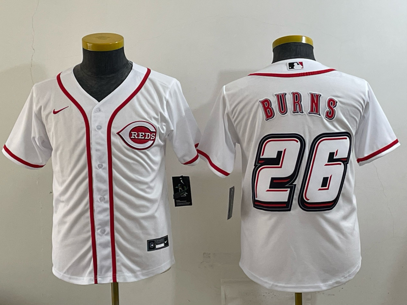 Women Cincinnati Reds #26 Durns white Nike MLB 2025 Jersey 003